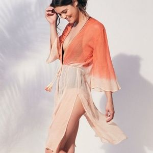 NWT peachy pink duster